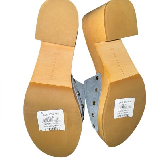 Veronica Beard NWT Hannalee Blue Suede Wooden Clog Sandal Size 8.5 - Picture 8 of 10